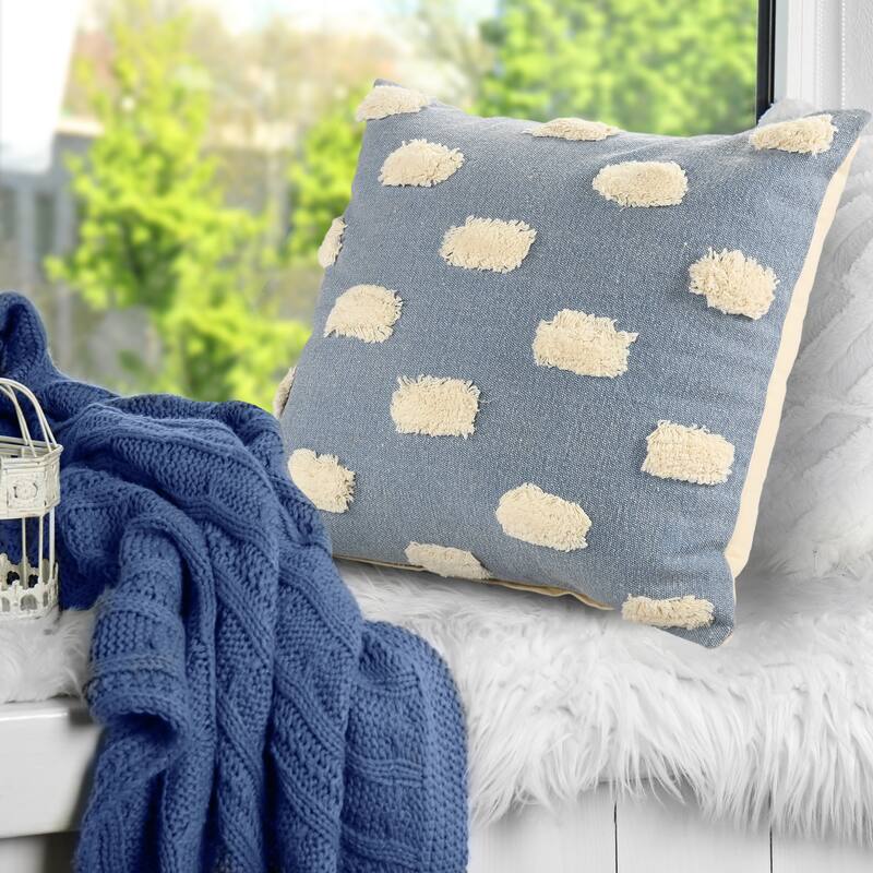 Sevita Zeal Light Pom-pom Cotton Throw Pillow, Set of 2