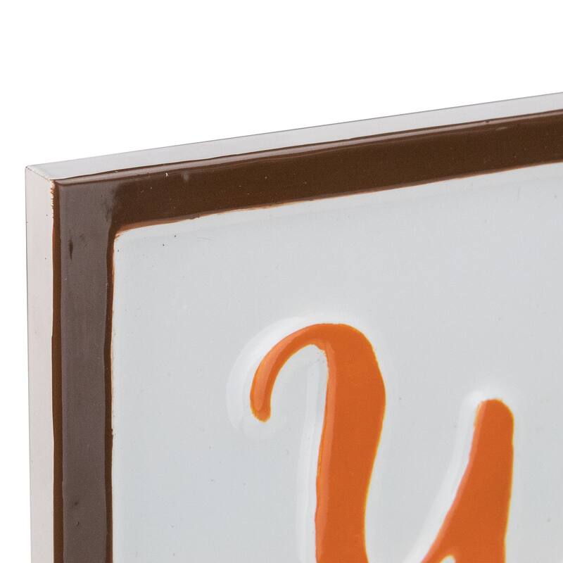20.25" Orange White "Welcome To Our Pumpkin Patch!" Autumn Wall Decor