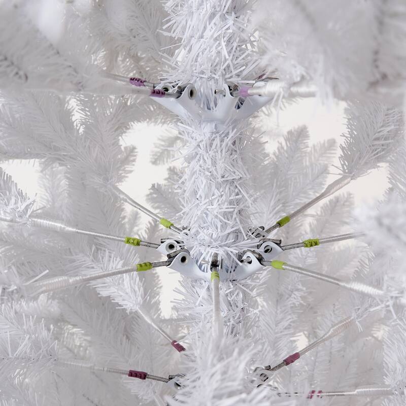 13' Slim White Artificial Christmas Tree - 12 Foot - White