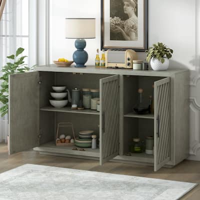 Retro Storage Sideboard with Adjustable Shelves