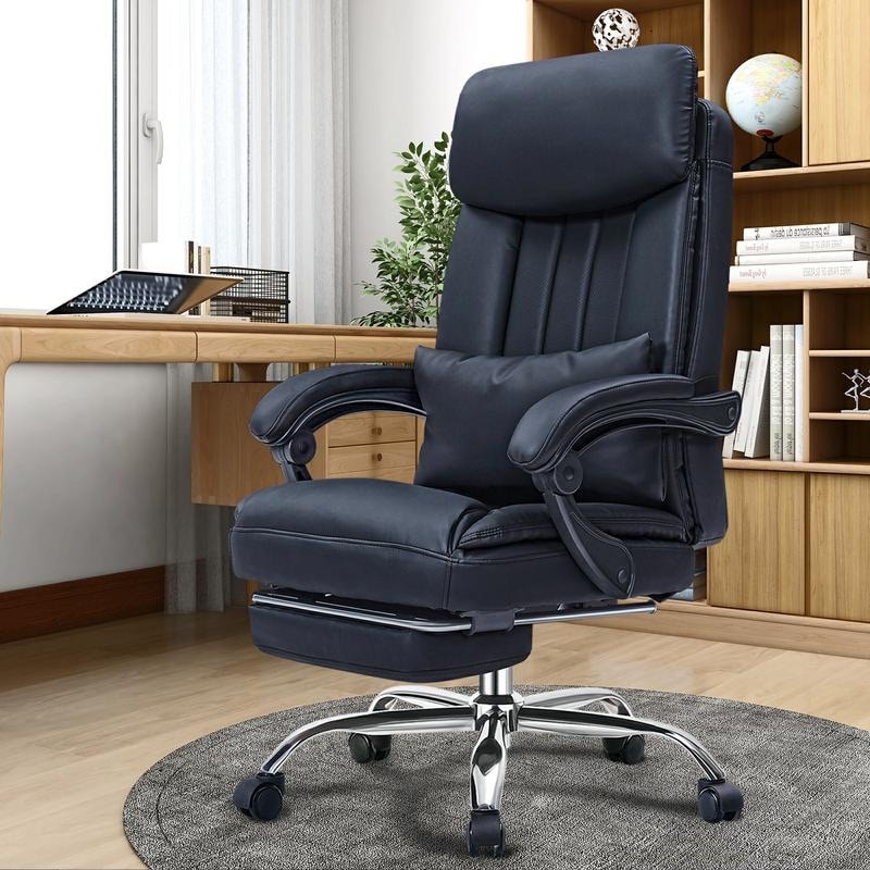 High Back Adjustable Exectuive Chair Desk Chair with Retractable Footrest -  Bed Bath & Beyond - 36521281