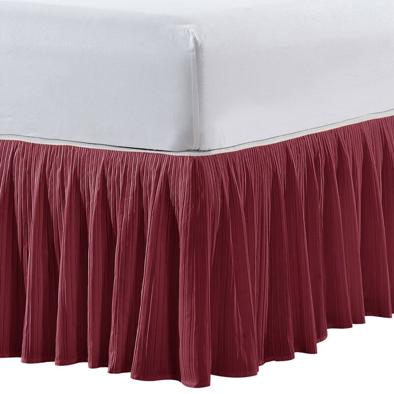 Serenta 18 Inch Drop Diamond Square Matching Bed Skirt - Queen - Brick