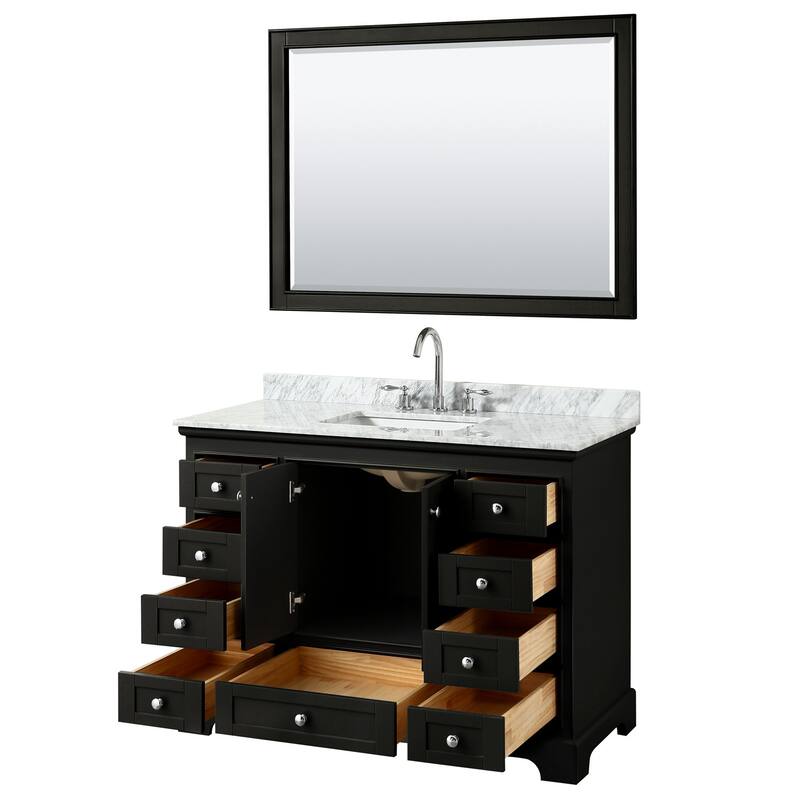 Wyndham Collection Deborah 48" Free Standing Single Vanity Set with