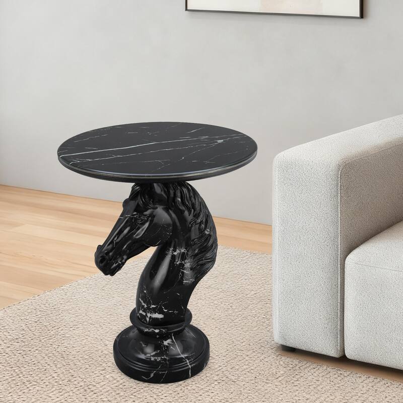 Horse Head Accent Table Animal Statue End Tables Livingroom