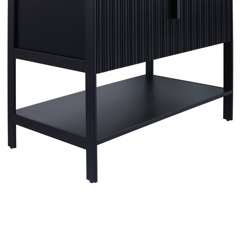 Fine Fixtures Serenity Modern Bathroom Vanity with White Stone Top