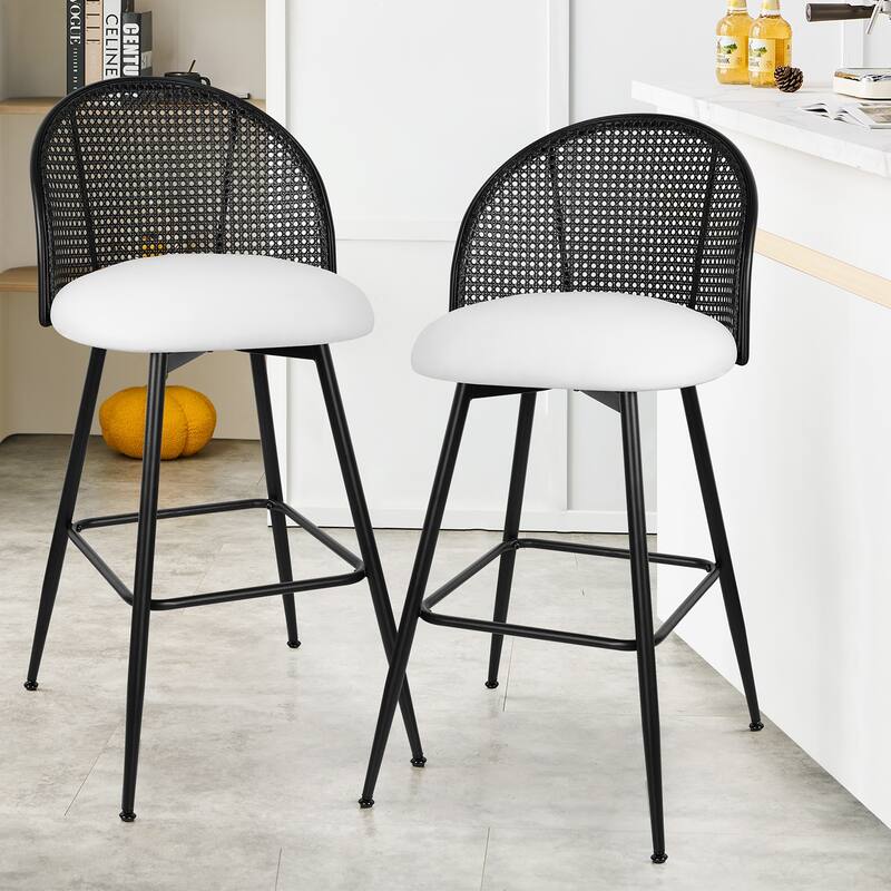 26"/29" Swivel Barstools Counter Height Bar Stool w/ Metal Legs