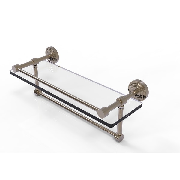 Allied Brass Dottingham Gallery Glass Shelf with Towel Bar