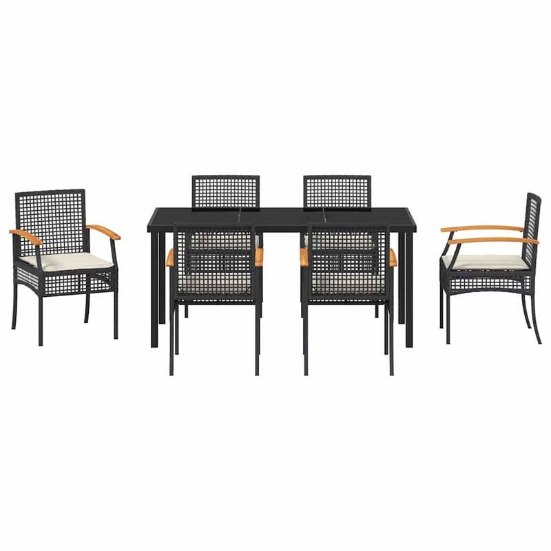 vidaXL Garden Dining Set poly rattan