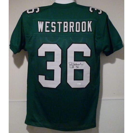 Brian Westbrook Autographed Philadelphia Eagles size XL jersey JSA