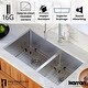 preview thumbnail 4 of 7, Karran Elite Undermount Stainless Steel 32 in. 16-Gauge Double Bowl 60/40 Kitchen Sink Kit