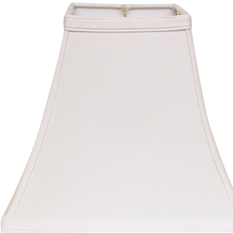 10" White Squre Bell No Slub Lampshade - 10"x10"x9"