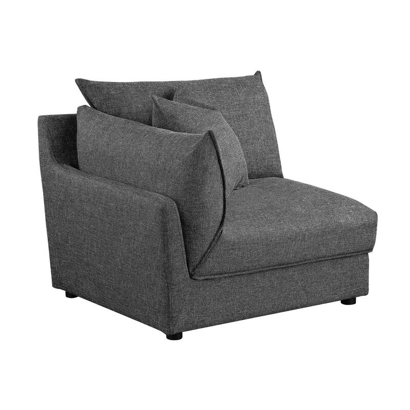 Tomasina Barely Black Upholstered 3-Piece Sofa