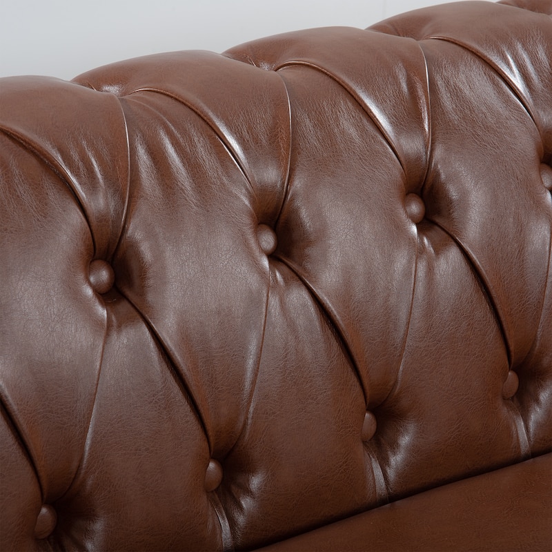 Comfortable 3-Seater Sofa with Fashion Striped Seat Cushion