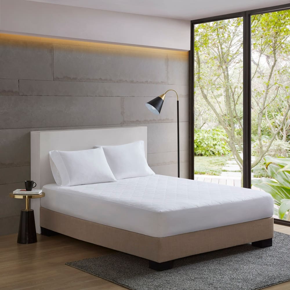 Sleep Philosophy All Natural Cotton Percale Quilted Mattress Pad