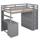 preview thumbnail 4 of 25, Modern Twin Size Loft Bed With Drawers,Desk and Wardrobe,Sturdy Construction