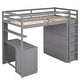 preview thumbnail 13 of 54, Twin/ Full Size Loft Bed Frame with 3 Drawers, Desk and Wardrobe, Solid Wood Versatility Storage Bed Frame for Kids, Teens