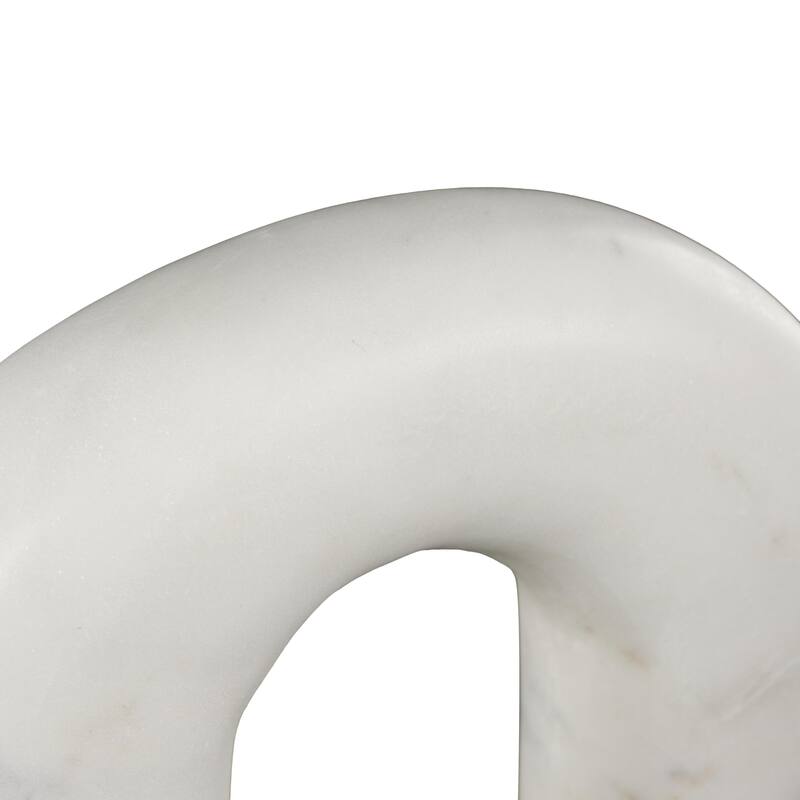 White or Black Marble Arched Abstract Decorative Sculpture with Varying Sizes (Set of 3)