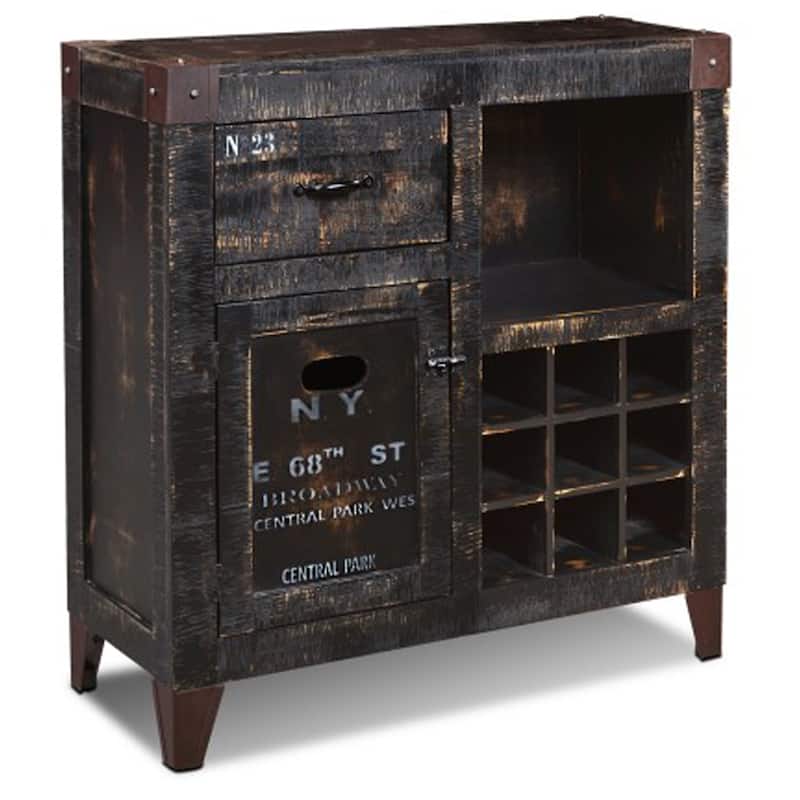 City Wine Cabinet & Bar - New York - 36" - with Graffiti