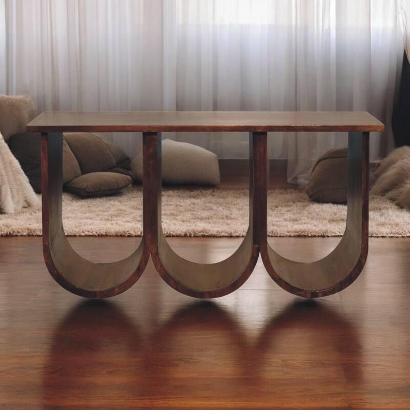 Artisan Furniture Solid Wood Triple Open Style Coffee Table