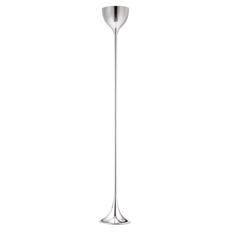 67 Inch Steel Floor Lamp with Silver Bell Shade Modern Design - 9.80” x 9.80” x 66.90” - Silver