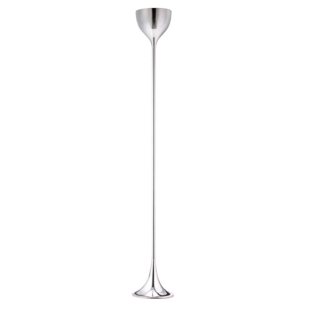 67 Inch Steel Floor Lamp with Silver Bell Shade Modern Design - 9.80” x 9.80” x 66.90”