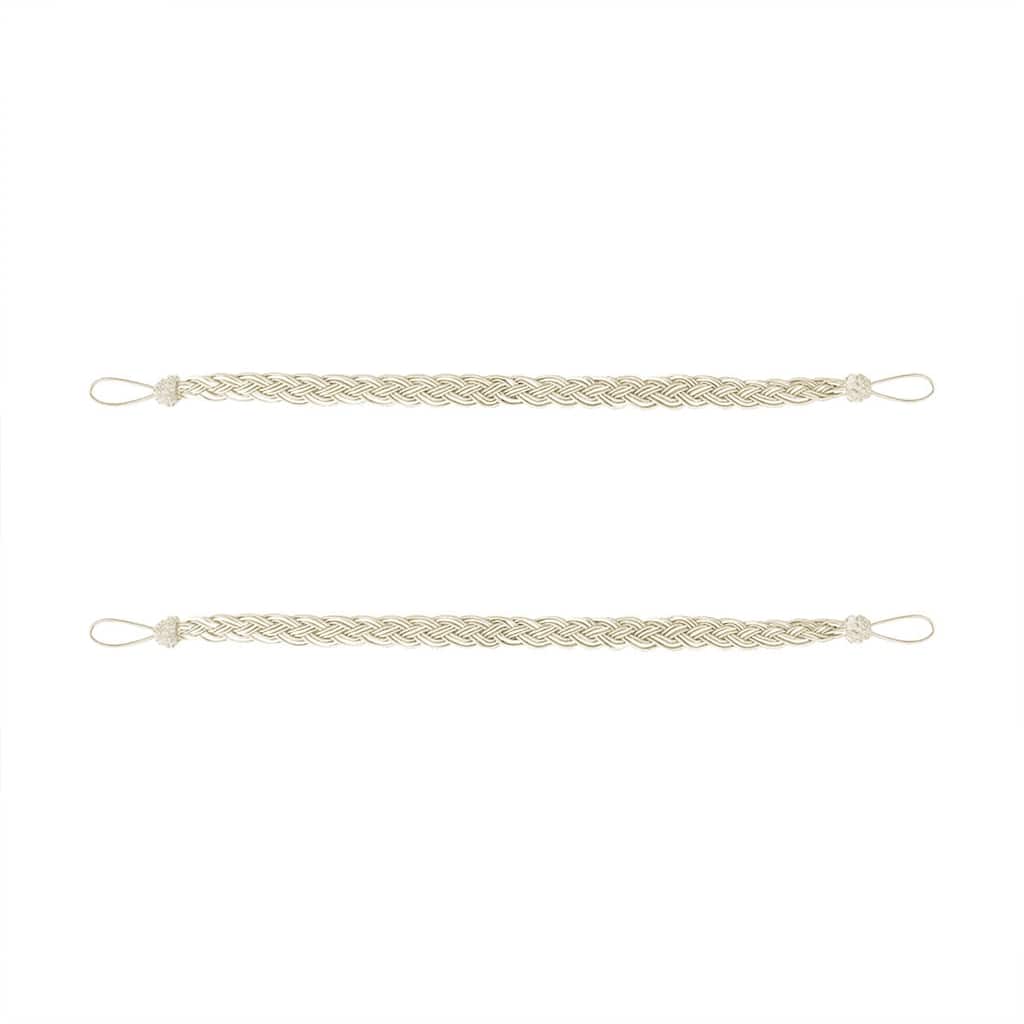 2pcs Curtain Tieback 23" Holdback Decorative Rope Curtain Holder - Beige - 23" x 1"