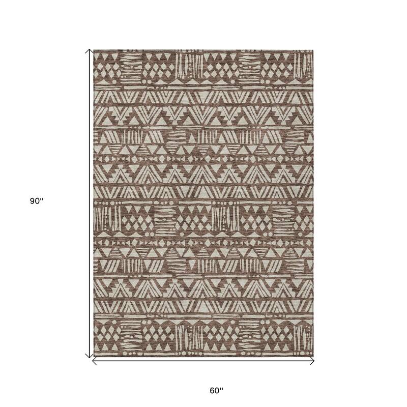 HomeRoots Southwestern Transitional Rectangle Outdoor Rug