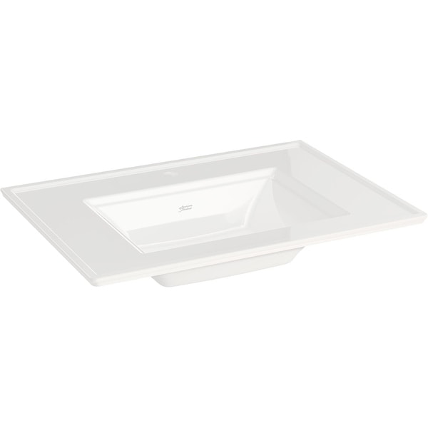 American Standard 0298.001 Town Square S 31" Rectangular Vitreous China Deck Mounted Bathroom Sink with Overflow and Single