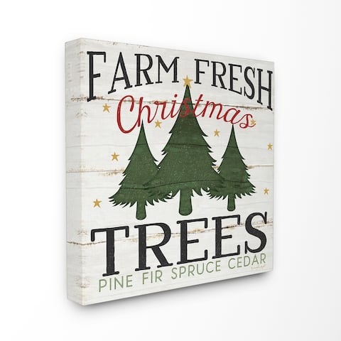 Stupell Industries Farm Fresh Christmas Trees, Proudly Made in USA - Multi-Color