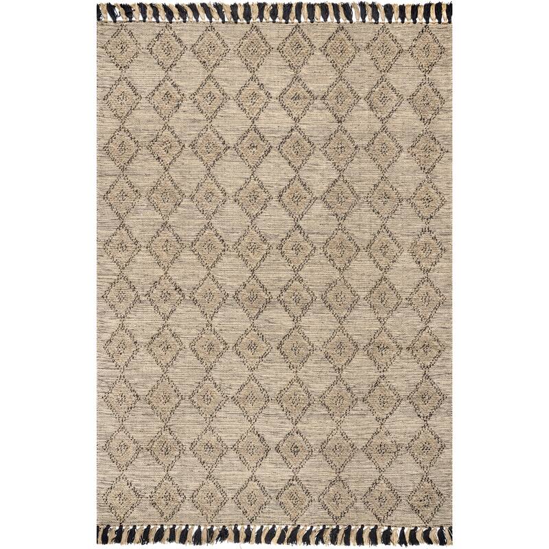 Nuloom Britta Textured Diamond Tassel Area Rug
