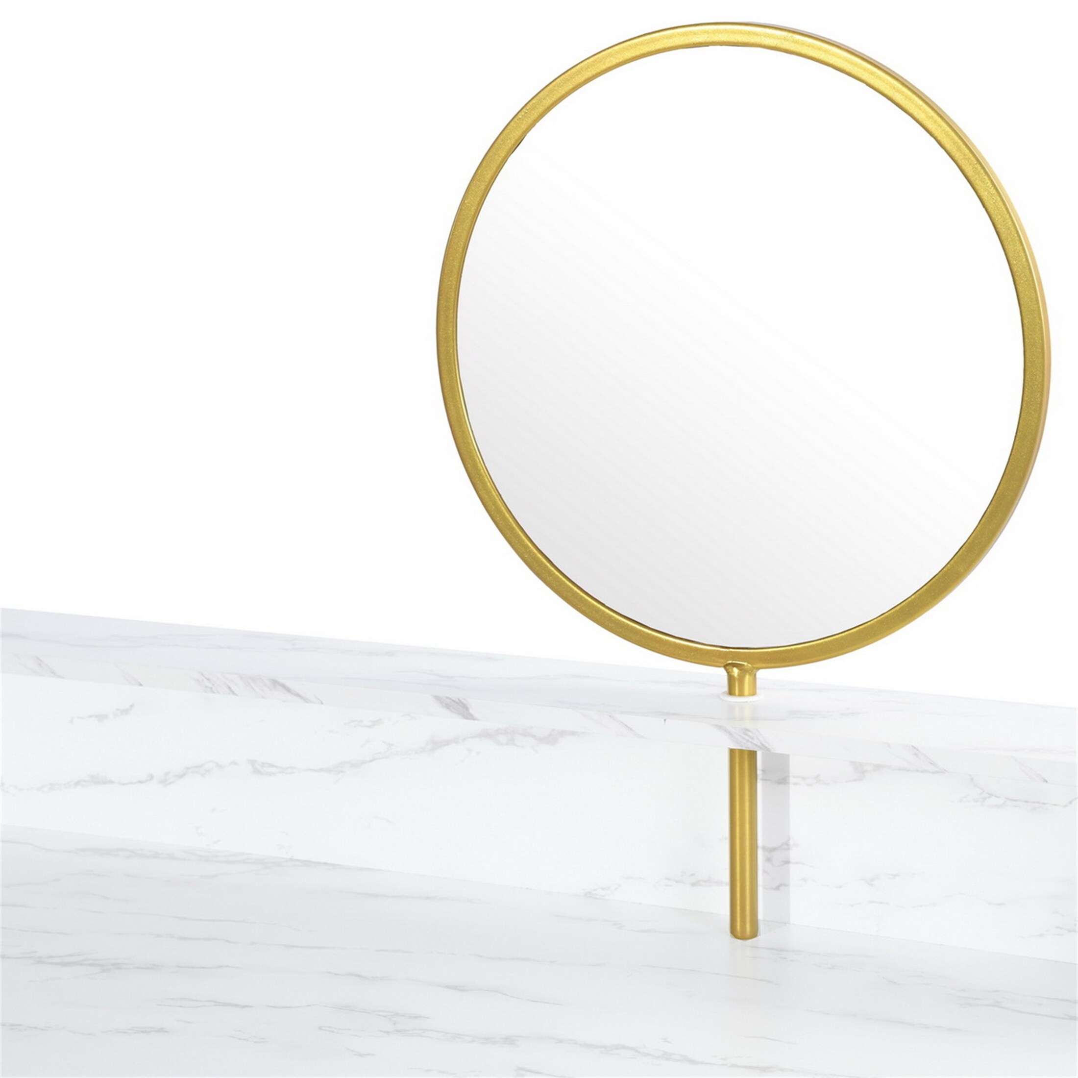 Modern Makeup Dressing Table with Metal Legs - Bed Bath & Beyond - 40335584