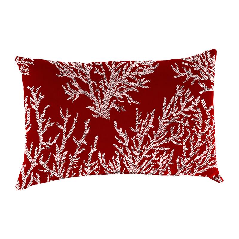 18" x 12" Outdoor Lumbar Throw Pillow - Set of 2 - 12'' L x 18'' W x 4'' H