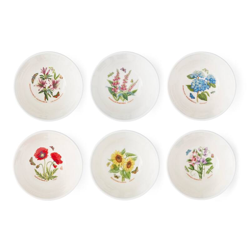 Portmeirion Botanic Garden Set of 6 Meadow Stacking Bowls - 5.5 in - 5.5 in