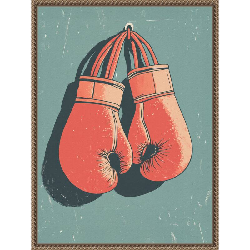 Boxing Gloves by Andreas Magnusson (18 x 24 in.), Framed Canvas Wall Art Print