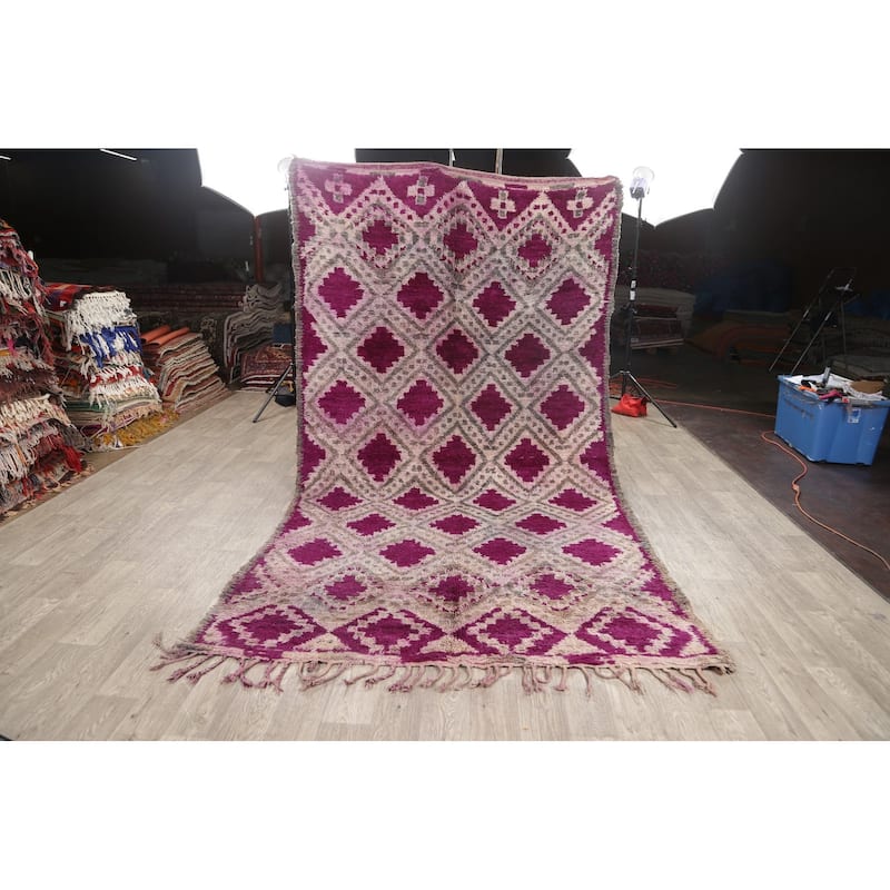 Tribal Moroccan Oriental Home Decor Area Rug Wool Hand-knotted Carpet - 5'11" x 10'10"