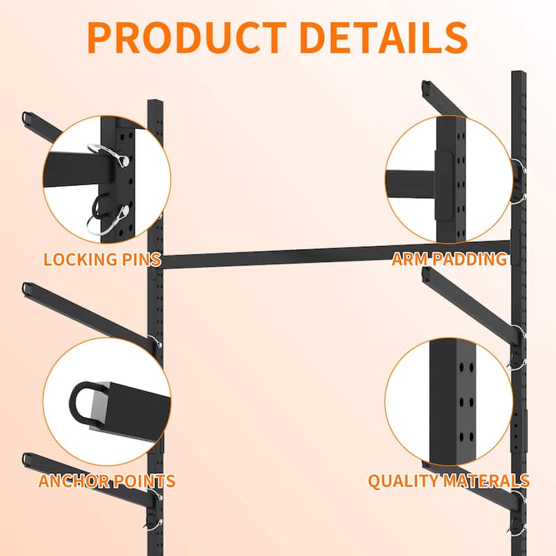 80''H Freestanding Kayak Storage Rack - Holds 4 Kayaks, Heavy-Duty Adjustable Stand with Lockable Wheels for Kayak, Canoe