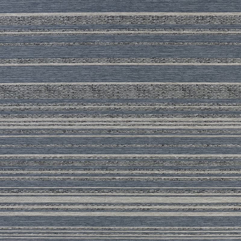 Gelato Bungalow Stripe Gray Indoor/Outdoor Area Rug