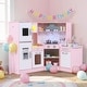 preview thumbnail 2 of 8, Gymax Kids Corner Kitchen Playset Wooden Pretend Play Toy w/ Microwave