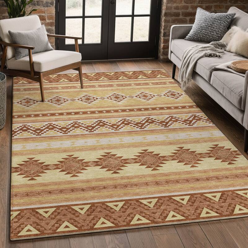 Machine Washable Indoor/ Outdoor Global Heston Chantille Rug