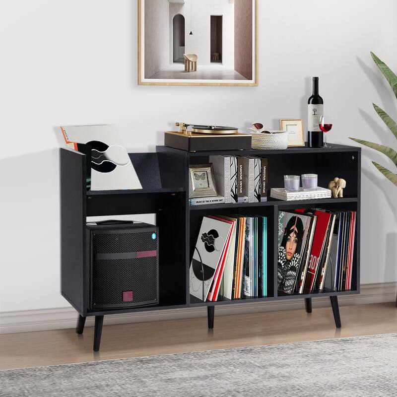 Large record player stand/record storage cabinet/CD cabinet