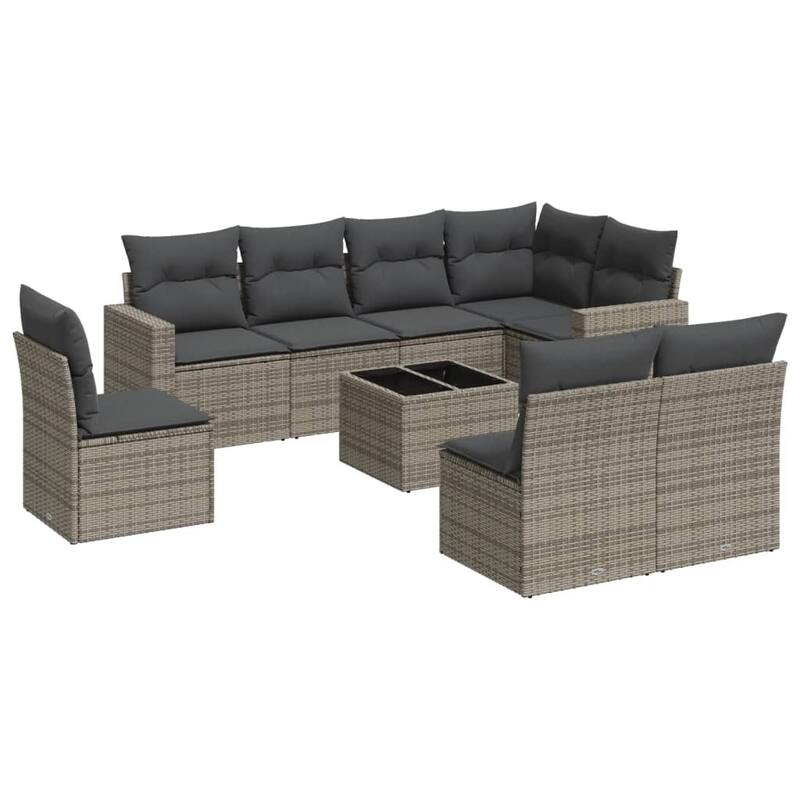 vidaXL Garden Sofa Set Grey - 21.7 x 21.7 x 14.6