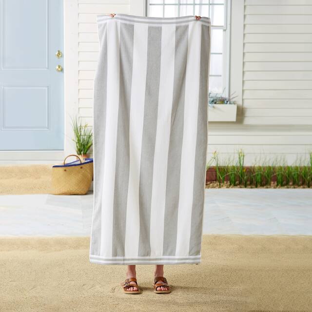 Luxurious Cotton Cabana Stripe Beach Towel