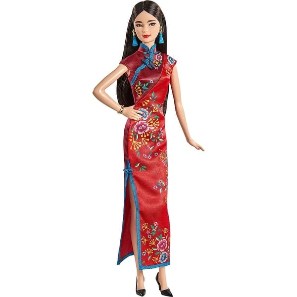 Barbie Chinese Lunar New Year Doll 2021 Red Satin Cheongsam Dress Brunette Mattel - Bed Bath & Beyond - 33664921 Barbie Chinese Lunar New Year Doll 2021 Red Satin Cheongsam Dress Brunette Mattel - Bed Bath & Beyond - 33664921