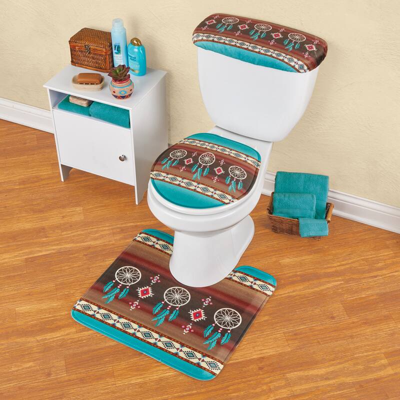 Southwest Dreamcatcher Commode Set - 22.5 x 0.13 x 9.75 - 22.5 x 0.13 x 9.75