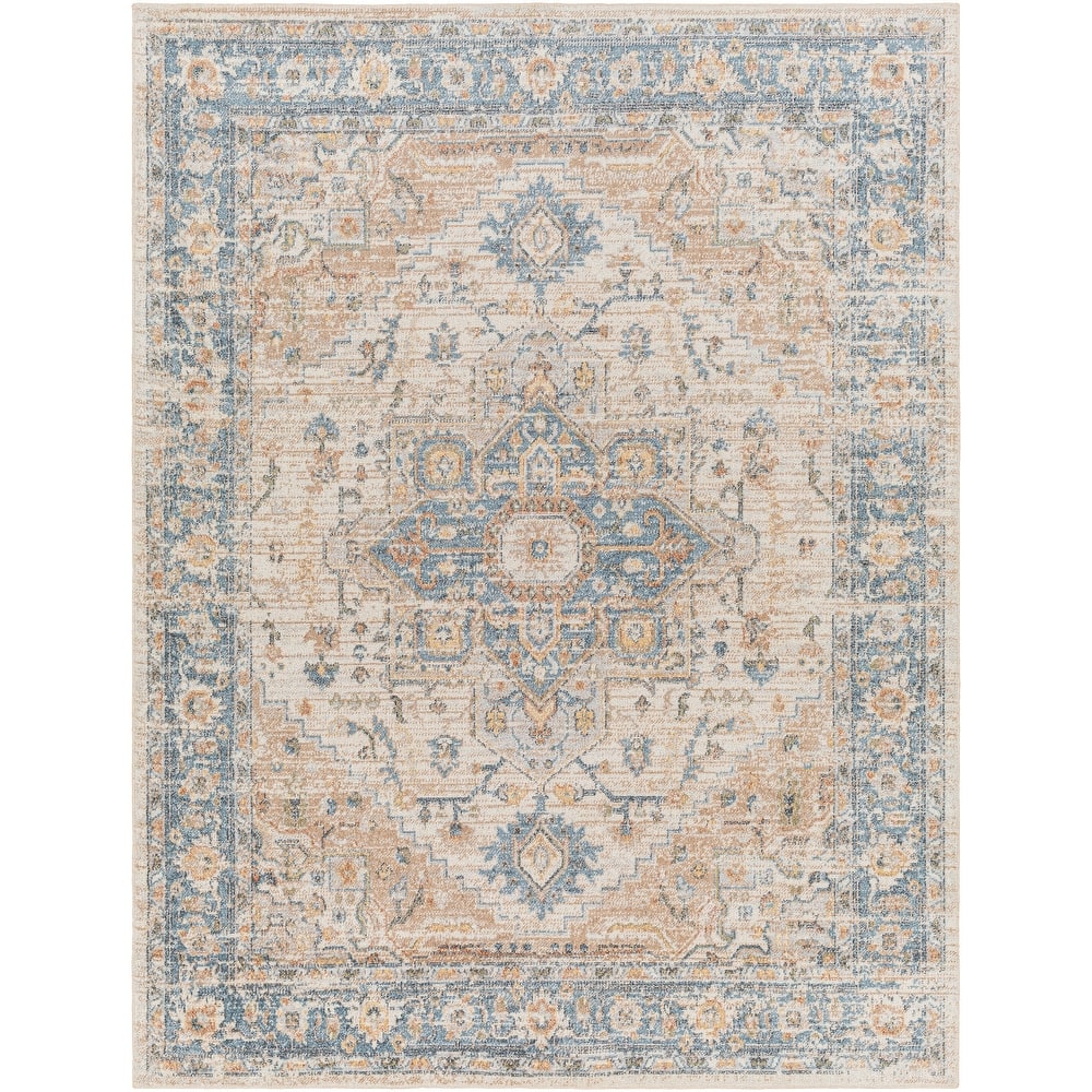 Livabliss Lillian Machine Washable Distressed Classic Area Rug