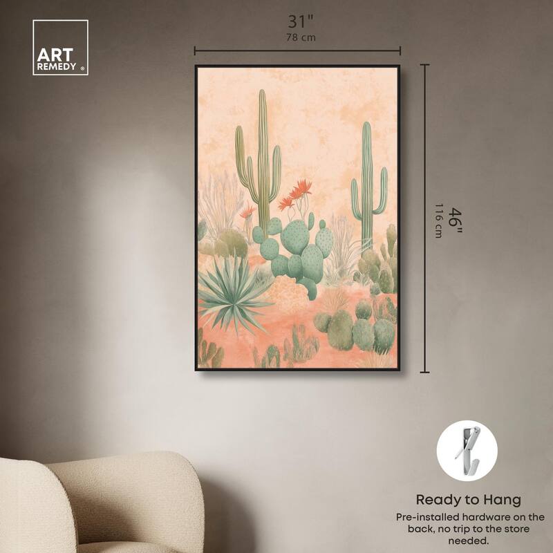 Cactus Ballet Canvas by Art Remedy