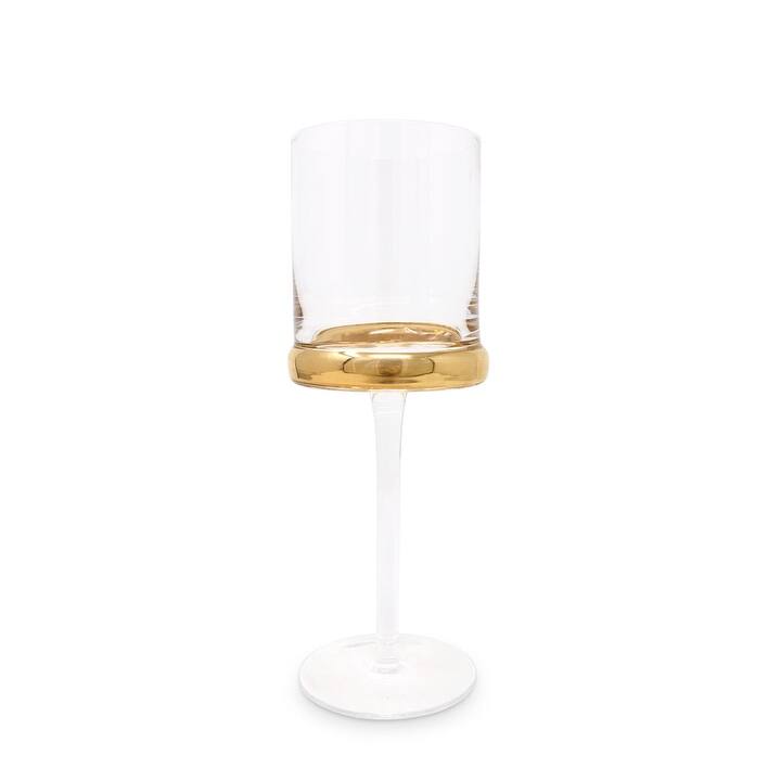 Glasses with Gold Ring, Set of 6