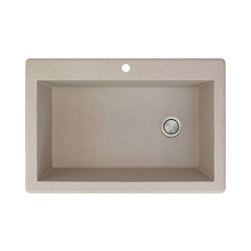 Transolid K-RTSS3322 Radius 33" Drop In Single Basin Granite Kitchen