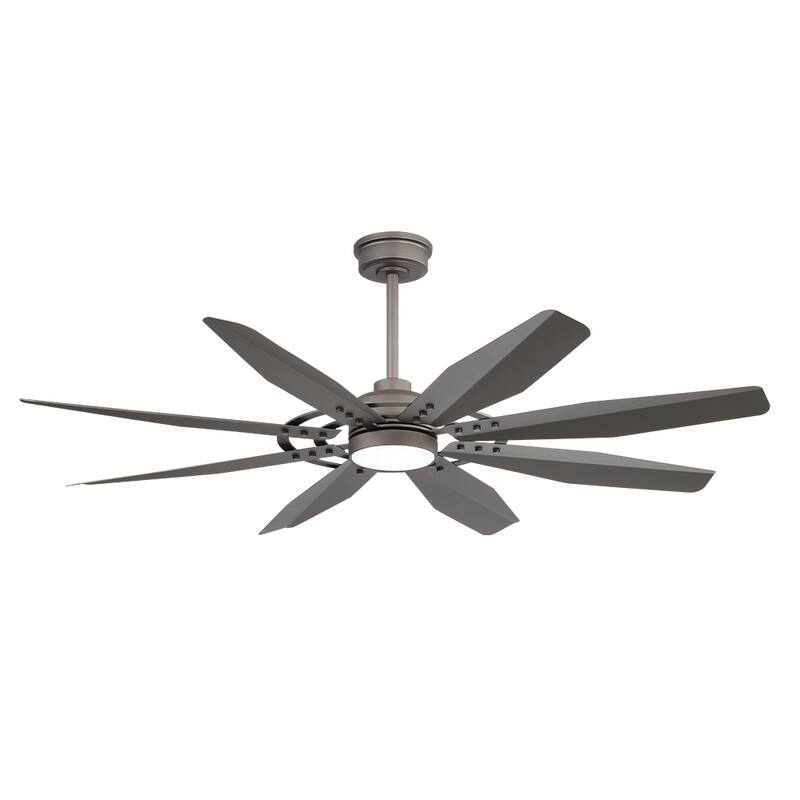 MLiAN 60/72 inch 8 Blades Indoor LED Ceiling Fan with Remote control