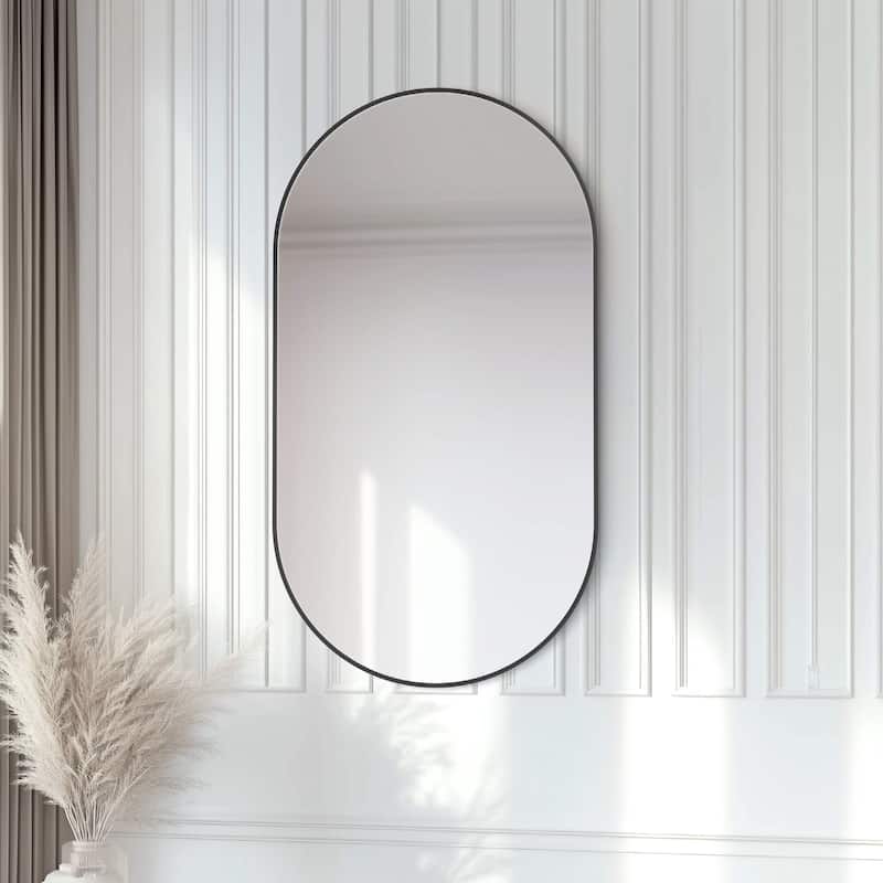24 x 44 Inch Shatterproof Wall Mount Metal Frame Mirror